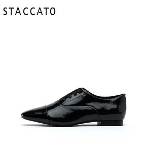 STACCATO 思加图 D1843AM9 女士系带英伦漆皮皮鞋 698元