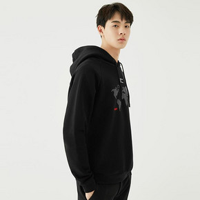 GXG男装 春季热卖商场同款潮流字母印花黑色连帽卫衣男#GA131721G 349元