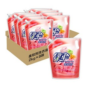 绿伞 衣物柔顺剂 玫瑰香型 2kg*8袋 114元包邮 ￥114