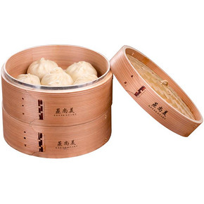 蒸尚美黄家蒸笼蒸屉加深柳杉木蒸格饭桶家用竹制小笼包蒸锅笼屉 21.5元