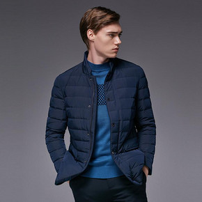 劲霸男士秋季新品轻薄外套时尚中长版茄克薄羽绒服|FREL3261 599元