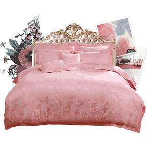 富安娜家纺被套提花床上四件套全棉纯棉床单结婚网红款少女心床品 439元