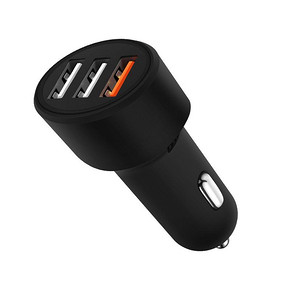 一拖三车载充电器快充汽车点烟器QC3.0多功能手机USB拓展多口车充 19.9元