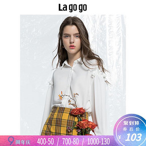 La·go·go 拉谷谷 HCCC337M22 女士雪纺衬衫 103元包邮