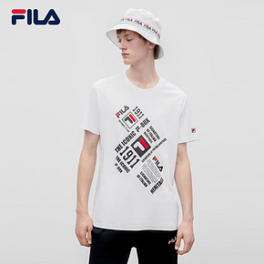FILA 斐乐官方 男子短袖T恤 2019夏季新款运动休闲满印T恤男服 299元