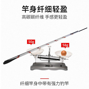 汉鼎鱼竿超轻超细鲫鱼竿37调手竿碳素竞技渔具钓鱼竿千巡台钓竿 89元