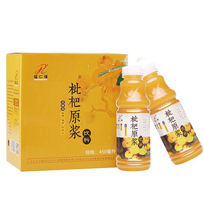 福仁缘枇杷原浆饮料枇杷汁特产450ml*6儿童学生健康果汁整箱 19.9元