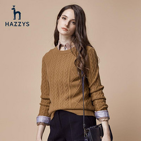 ￥1488包邮 Hazzys 哈吉斯 ABYSD07DD22Y 英伦针织衫女
