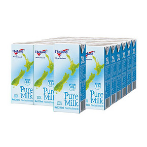 新西兰进口牛奶3.6部分脱脂牛奶纽仕兰高钙早餐纯牛奶250ml*24盒 *2件 95元（