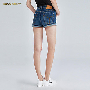 Miss Sixty新款夏季低腰卷边热裤阔腿牛仔短裤女682JJ8030000 396元