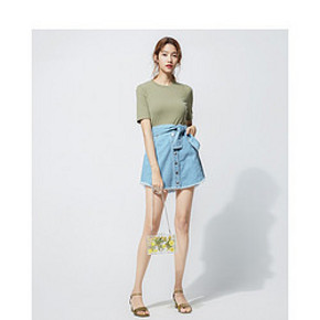 ￥51.75 ONE MORE 11GN820430 女士牛仔半身裙