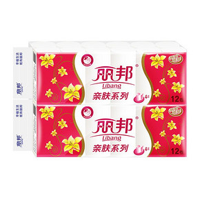 丽邦4层卷纸850g 12卷/提*2提家庭装卷筒纸厕纸无芯卫生纸品 18.9元