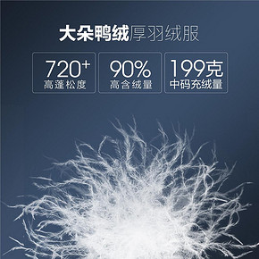 佐丹奴男羽绒外套新款加厚保暖鸭绒服男士可拆帽羽绒衣01078656 489.9元