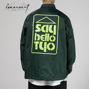 INNERSECT潮牌 SAYHELLO 2019秋新品展会限定款字母教练夹克男 510元