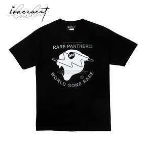 INNERSECT潮牌 RARE PANTHER 2019春秋新品宽松闪电豹头短袖T恤男 232元