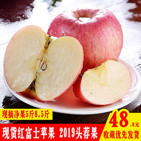 ￥26.8 陕西栖霞红富士苹果水果新鲜脆甜5当季8.5斤整箱包邮冰糖心非烟台