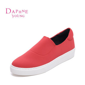 Daphne/达芙妮春季新款简约平底一脚蹬乐福鞋女单鞋1516101019 19元