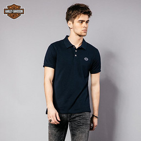 Harley-Davidson 哈雷戴维森 HMS8K840 男士翻领LOGO短袖Polo衫休闲 119元包邮（用券