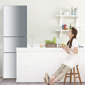 海尔冰箱家用三门式小型三开门节能电冰箱租房宿舍 BCD-206STPA 1399元