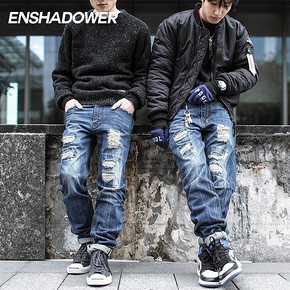 ENSHADOWER隐蔽者 破坏水洗赤耳牛仔裤 优惠价399元