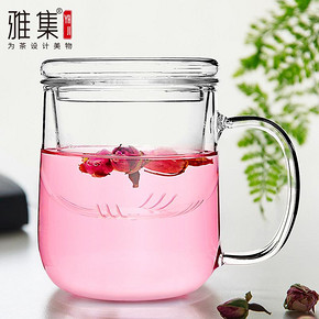 雅集 大容量玻璃杯 500ml 19.9元