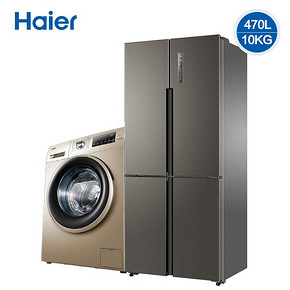 海尔（Haier） BCD-470WDPG EG10014B39GU1 滚筒洗衣机 对开门冰箱 6498元