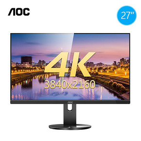 AOC U2790VQ 27英寸 IPS显示器（4K、99%sRGB） 1599元