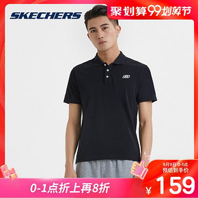 21日0点、双11预售： SKECHERS 斯凯奇 SMLC219M021 男子POLO衫 119元（21日付定金低