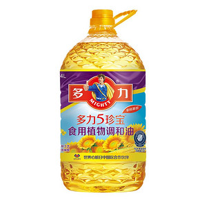 MIGHTY 多力 5珍宝 葵花籽调和油 4L 44.9元