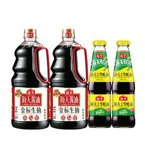 海天金标生抽1280ml*2+上等蚝油520g*2 *2件 45.31元（合22.66元/件）