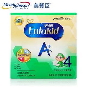 ￥123.8 MeadJohnson Nutrition 美赞臣 安儿健A+ 儿童配方奶粉 4段 1200g *