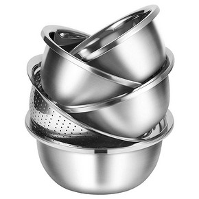 炊大皇304不锈钢盆五件套洗菜淘米面盆米筛套装组 89.9元