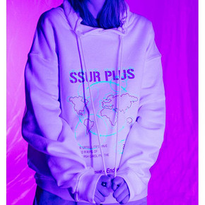 SSUR PLUS 赛博系列地图带帽卫衣 立减419，到手只需279