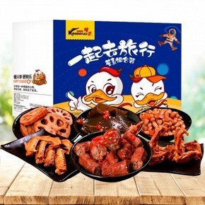 天猫 88VIP： KINGWUU 精武 鸭脖荤素大礼包 香辣味 500g *5件 +凑单品 79.7元包邮