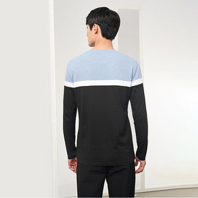HLA 海澜之家 HNTAJ3V053A 男士撞色圆领长袖T恤 98元