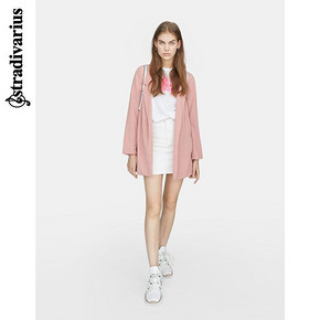 Stradivarius 外套秋薄女西装领中长款2019西装外套 01908508140 179元