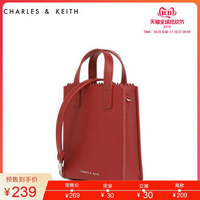 CHARLES＆KEITH手提包CK2-80270034摩登mini锯齿单肩包婚包小包 239元