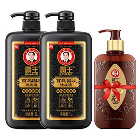 双11预售：霸王 首乌固发防脱发洗发水 1L*2瓶+400ml 73元包邮