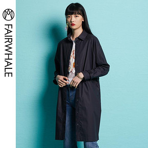 马克华菲女装薄款风衣女2019秋季新款韩版休闲长外套开衫潮 179元