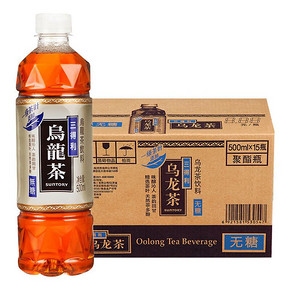 ￥9.9 SUNTORY 三得利 无糖乌龙茶 500ml*4瓶