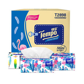 26日10点、88VIP：Tempo 得宝 Mini系列抽纸 4层*80抽*18包 *3件 115.8元包邮（前5分