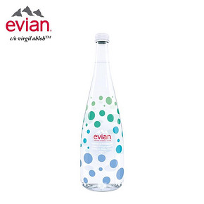 依云天然矿泉水 X Virgil Abloh限量彩虹水滴瓶750ml 89元