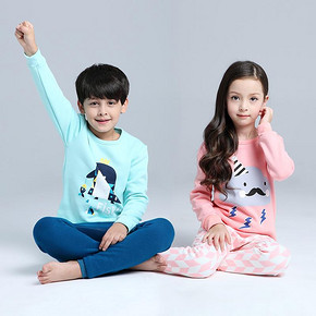 BULEXIAOZI 比乐小子 儿童加绒保暖内衣套装 16.9元包邮 ￥17