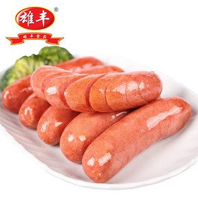 雄丰原味500gx4袋手工烤肠手抓饼热狗肠批发台式早餐肠脆皮香肠 52.9元