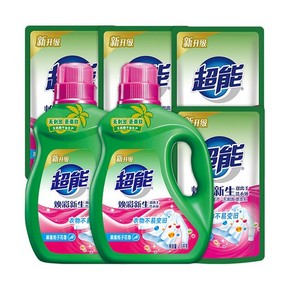 10点，88VIP会员：超能 双离子洗衣液(焕彩新生)1.5kg*2+500g*4 *2件 61.1元（双重