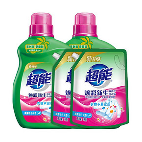 10点，88vip会员：超能 双离子洗衣液(焕彩新生)2.5kg*2+1kg*2 *2件 +凑单品 65.1元
