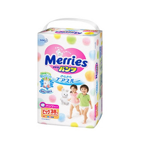 88VIP、限用户：kao 花王 Merries 妙而舒 拉拉裤 XL38片 *4件 217.88元包邮（合54.47