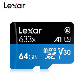 Lexar 雷克沙 633x MicroSD存储卡 64GB 46.9元包邮