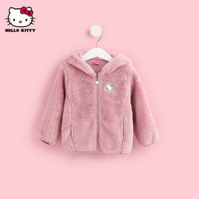 11日0点、双11预告： Hello Kitty 凯蒂猫 女童加绒连帽外套 59元包邮