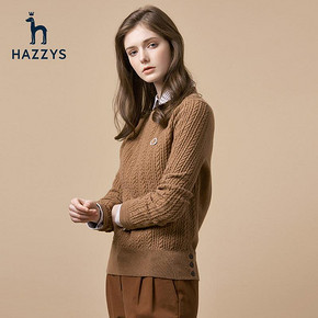 Hazzys 哈吉斯 ABYSD08CD14 条纹薄款针织羊毛衫女 *6件 3977.22元（合662.87元/件）